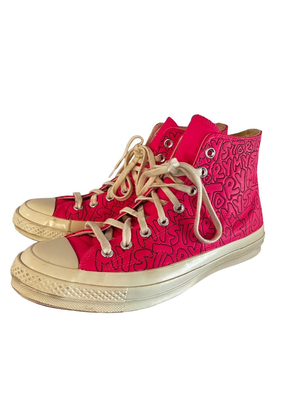 Converse Chuck 70 “My Story” Pink Leather High Tops Men 8.5 Women 10.5 - Picture 3 of 7